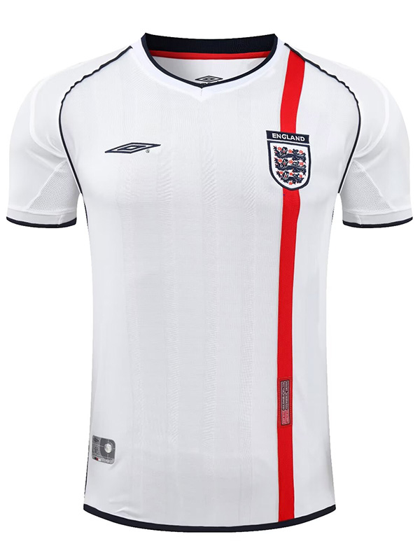England maillot rétro domicile uniforme de football vintage premier vêtement de sport pour hommes hauts de football maillot de sport 2002